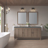 Portland 72" Double Vanity Whitewashed Walnut w/ 3 CM Parisien Bleu Silestone Top