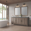 Portland 72" Double Vanity Whitewashed Walnut w/ 3 CM Parisien Bleu Silestone Top