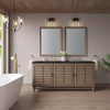 Portland 72" Double Vanity, Whitewashed Walnut, w/ 3 CM Phantome Eclos Top