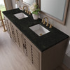 Portland 72" Double Vanity, Whitewashed Walnut, w/ 3 CM Phantome Eclos Top