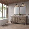 Portland 72" Double Vanity, Whitewashed Walnut, w/ 3 CM Tajnar Eclos Top