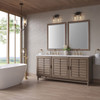 Portland 72" Double Vanity Whitewashed Walnut w/ 3 CM White Zeus Silestone Top
