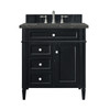 Brittany 30" Single Vanity, Black Onyx, w/ 3 CM Parisien Bleu Silestone Top