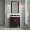 Brittany 30" Single Vanity, Burnished Mahogany, w/ 3 CM Siberian Silestone Top