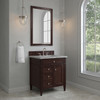 Brittany 30" Single Vanity, Burnished Mahogany, w/ 3 CM Victorian Silver Silestone Top