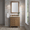 Brittany 30" Single Vanity, Saddle Brown, w/ 3 CM Tajnar Eclos Top