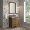 Brittany 30" Single Vanity, Saddle Brown, w/ 3 CM Victorian Silver Silestone Top