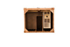 Brittany 30" Single Vanity, Saddle Brown, w/ 3 CM Victorian Silver Silestone Top