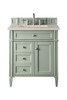 Brittany 30" Single Vanity, Sage Green, w/ 3 CM Siberian Silestone Top