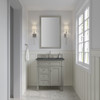 Brittany 30" Single Vanity, Urban Gray, w/ 3 CM Parisien Bleu Silestone Top