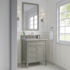 Brittany 30" Single Vanity, Urban Gray, w/ 3 CM Victorian Silver Silestone Top