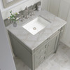 Brittany 30" Single Vanity, Urban Gray, w/ 3 CM Victorian Silver Silestone Top