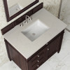 Brittany 36" Single Vanity, Burnished Mahogany, w/ 3 CM Siberian Silestone Top