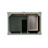 Brittany 36" Single Vanity, Smokey Celadon w/ Single Hole 3 CM White Zeus Top & Backsplash