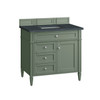 Brittany 36" Single Vanity, Smokey Celadon w/ 3 CM Charcoal Soapstone Top