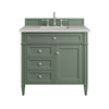 Brittany 36" Single Vanity, Smokey Celadon w/ 3 CM Eternal Jasmine Pearl Top