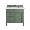 Brittany 36" Single Vanity, Smokey Celadon w/ 3 CM Ethereal Noctis Top