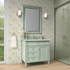 Brittany 36" Single Vanity, Sage Green, w/ 3 CM Siberian Silestone Top