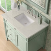Brittany 36" Single Vanity, Sage Green, w/ 3 CM Siberian Silestone Top