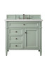 Brittany 36" Single Vanity, Sage Green w/ 3 CM White Zeus Silestone Top