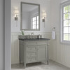 Brittany 36" Single Vanity, Urban Gray w/ 3 CM Parisien Bleu Silestone Top