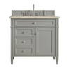 Brittany 36" Single Vanity, Urban Gray, w/ 3 CM Tajnar Eclos Top
