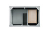 Brittany 36" Single Vanity, Urban Gray w/ 3 CM White Zeus Silestone Top