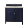 Brittany 36" Single Vanity, Victory Blue, w/ 3 CM Siberian Silestone Top