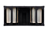 Brittany 48" Single Vanity, Black Onyx w/ 3 CM Victorian Silver Silestone Top