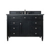 Brittany 48" Single Vanity, Black Onyx w/ 3 CM Parisien Bleu Silestone Top w/FreePower Wireless Charger