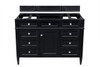 Brittany 48" Single Vanity, Black Onyx w/ 3 CM Parisien Bleu Silestone Top w/FreePower Wireless Charger