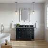 Brittany 48" Single Vanity, Black Onyx w/ 3 CM Parisien Bleu Silestone Top w/FreePower Wireless Charger