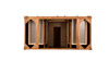Brittany 48" Single Vanity, Saddle Brown w/ 3 CM Parisien Bleu Silestone Top