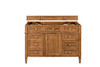 Brittany 48" Single Vanity, Saddle Brown, w/ 3 CM Tajnar Eclos Top w/FreePower Wireless Charger