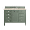 Brittany 48" Single Vanity, Smokey Celadon, w/ 3 CM Tajnar Eclos Top