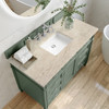 Brittany 48" Single Vanity, Smokey Celadon, w/ 3 CM Tajnar Eclos Top