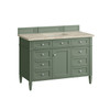 Brittany 48" Single Vanity, Smokey Celadon, w/ 3 CM Tajnar Eclos Top