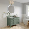 Brittany 48" Single Vanity, Smokey Celadon w/ 3 CM Victorian Silver Top w/FreePower Wireless Charger