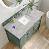 Brittany 48" Single Vanity, Smokey Celadon w/ 3 CM Victorian Silver Top w/FreePower Wireless Charger