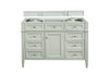 Brittany 48" Single Vanity, Sage Green w/ 3 CM Eternal Jasmine Pearl Silestone Top w/FreePower Wireless Charger