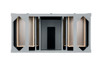 Brittany 48" Single Vanity, Urban Gray, w/ 3 CM Phantome Eclos Top