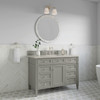 Brittany 48" Single Vanity, Urban Gray, w/ 3 CM Siberian Silestone Top