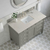 Brittany 48" Single Vanity, Urban Gray, w/ 3 CM Siberian Silestone Top