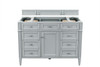 Brittany 48" Single Vanity, Urban Gray w/ 3 CM White Zeus Silestone Top