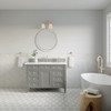 Brittany 48" Single Vanity, Urban Gray w/ 3 CM White Zeus Silestone Top