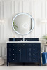 Brittany 48" Single Vanity, Victory Blue w/ 3 CM Eternal Jasmine Pearl Silestone Top w/FreePower Wireless Charger