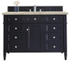 Brittany 48" Single Vanity, Victory Blue, w/ 3 CM Tajnar Eclos Top w/FreePower Wireless Charger