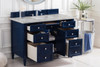 Brittany 48" Single Vanity, Victory Blue w/ 3 CM Victorian Silver Silestone Top w/FreePower Wireless Charger