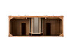 Brittany 60" Double Vanity, Saddle Brown w/ Single Hole 3 CM White Zeus Silestone Top & Backsplash