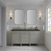 Brittany 60" Double Vanity, Urban Gray, w/ 3 CM Phantome Eclos Top